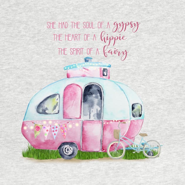 "Gypsy Hippie Fairy" Retro Camper Caravan by FreeSpiritedNomads